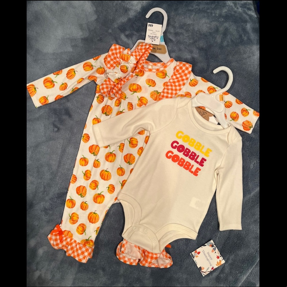 Two thanksgiving/Fall baby outfits!